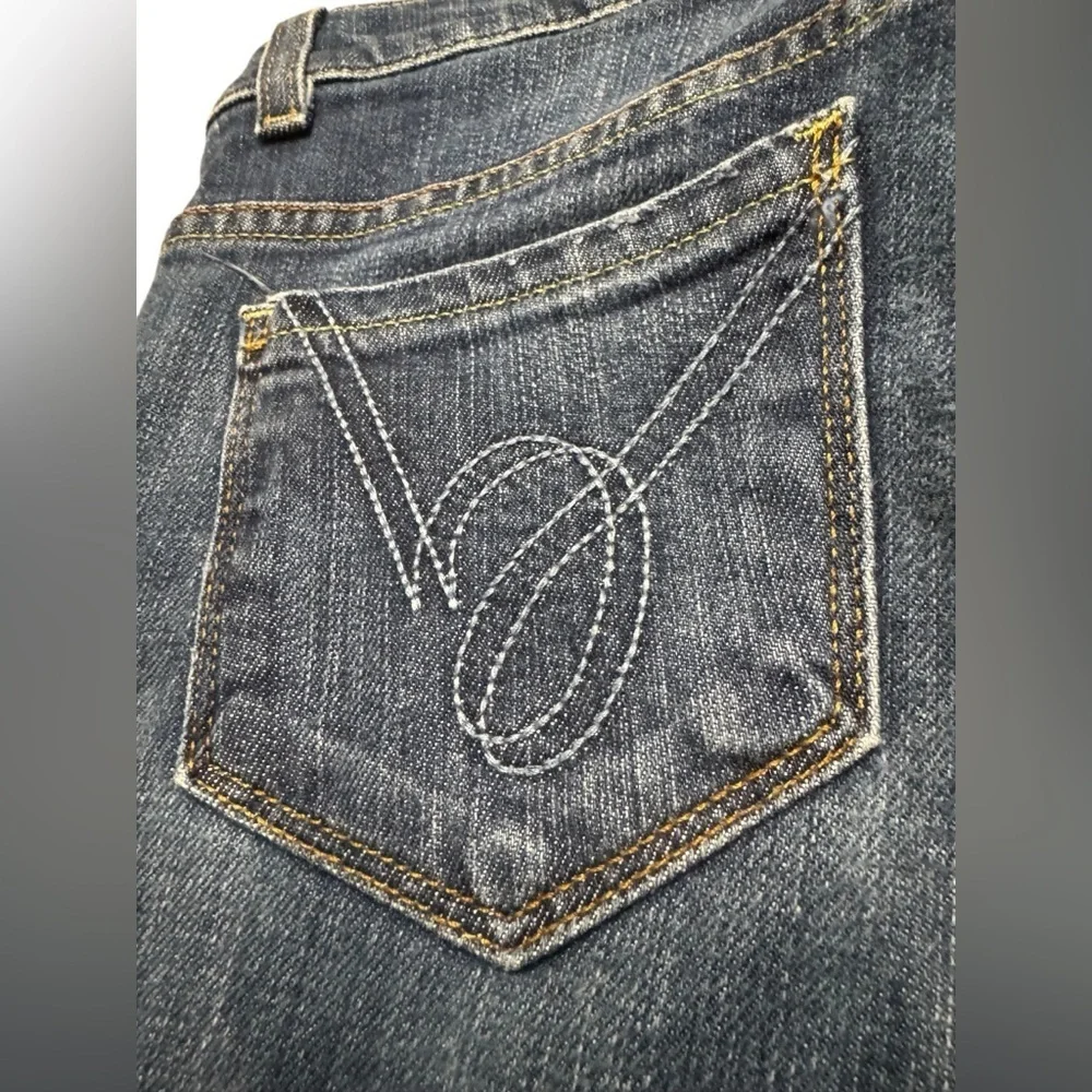 Bebe y2K Denim Bermuda Shorts Size 26 Decorative Buttons Sailor Pant Vintage